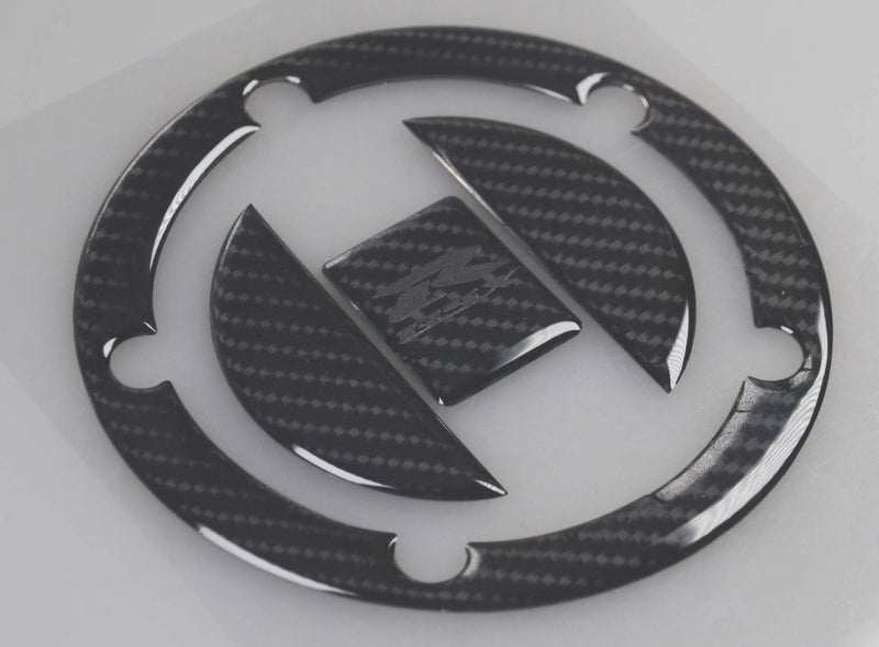 REVSOSTAR Real Carbon Look Gas Cap, Fuel Cap Decal, Tank Pad Decal Stickers,Tank Pad Protector, Grey Logo for GSXR 600 GSXR 750 GSXR 1000 K6 K7 K8 K9 L1 2006-2017, 3Pcs Per Set - Image 4